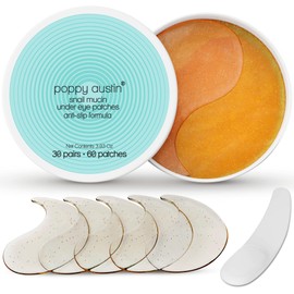 poppy austin Snail Mucin Gold Eye Patches for Dark Circles, Puffy Eyes - Hydrogel Eye Patch, Masks