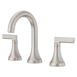 Pfister Vedra Bathroom Sink Faucet, 8-Inch Widespread, 2-Handle, 3-Hole, Spot Defense Brushed Nickel Finish, LF049VEDGS