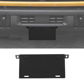 Jimen for Bronco License Plate Holder, Front License Plate Frame Mount Bracket Compatible with Ford Bronco 2021-2023