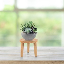 HANABASS Wooden Plant Stand 5.9 Inch Plant Stool Single Plant Stand Indoor Planter Stand For Indoor&Outdoor