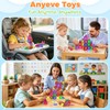 Anyeve 46PCS Glitter Mini Magnetic Tiles Travel Set with Storage