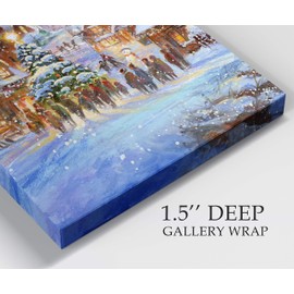 Renditions Gallery White II Gallery Wrapped Canvas Christmas Wall Art, 30x40, White Christmas Ii