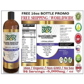 Health Drop LIPOSOMAL Multi Vitamins COMPLETE COMPLEX PLUS 100% ORGANIC BOTTLE 16oz 12/2026