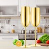UNISWEET Stainless Steel Champagne Flutes Set of 2-9oz Elegant Metal