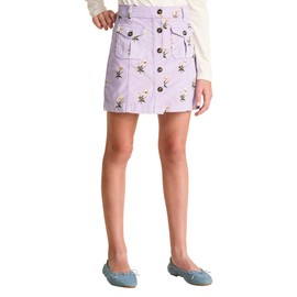 vineyard vines Girls' Corduroy Button-Front Skirt, Audrey Floral-Iris