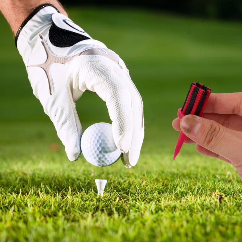 NOLITOY 8pcs Golf Brush Tees Plastic Spike Holder Protection with