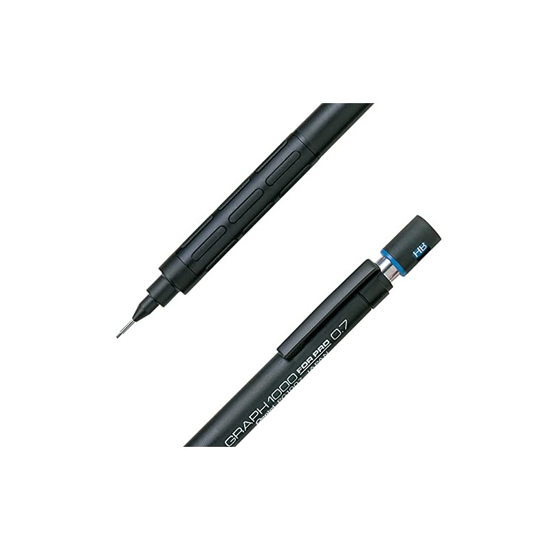 Lapicero Profesional Graphgear de Pentel Cuerpo Negro/Plata 0.7 mm-PG1007