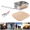 Stainless Steel Lunch Storage Box with Bamboo Lid Portable Camping