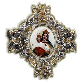 Embroidery Handmade Queen Mary Rhinestone Beads Cloth Clothing Bag Decoration DIY Patch Stickers 1piece