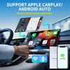 KeyDoors Wireless Carplay Adapte,Android Automatic 2-in-1 Fast&Stable Wireless Carplay, car