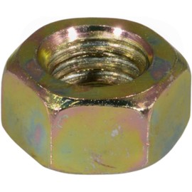 Hard-to-Find Fastener 014973268688 Coarse Left Hand Hex Nuts, 1/4-20, Piece-12, Yellow