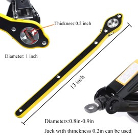 Gonfren 13 Inch Auto Labor-Saving Jack Ratchet Wrench for Scissors Car Jack, 360°Swivel Tire Wheel Jack Lift Speed Handle Repaire Tool for Small Car/Vans/Travel/SUVs,Cross Head with Converter