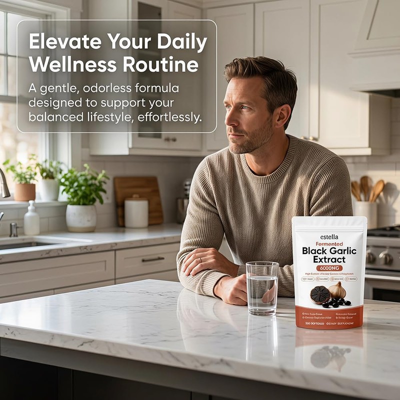 estella Fermented Black Garlic Extract, 90-Day Matured with S-Allyl Cysteine,