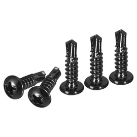 DTGN #10x3/4" Pan Head Self Drilling Screws - 100Pack - Black Oxide 410 Stainless Steel Phillips Drive Self Tapping Sheet Metal Screws