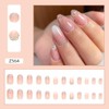 KQueenest Colour Gradient Pink Print on Nails Medium Almond Shape,