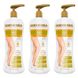 Goicoechea Arnica & Chamomile Body Lotion | Soothes Tired Legs; Hydrates & Refreshes Skin; Non-Greasy Daily Formula; Varicose Veins Cream; Improves Appearance of Varicose Veins, 13.5 Oz, 3-Pack