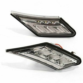 WENQI Fit 2013-2019 TOYOTA GT86 BRZ FR-S Smoke Lens Bumper LED Side Marker Lights