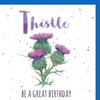 Thistle Pun Scottish Birthday card