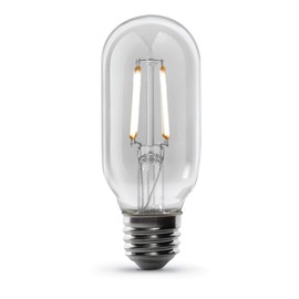 Feit Electric Vintage Exposed Filament Clear Glass LED T14 with a Medium E26 Base Light Bulb - 40W Equivalent - 10 Year Life - 300 Lumen - 2100K Soft White - Dimmable | Original Vintage