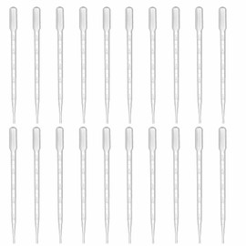 Movilideas - 20 Pieces Pipettes 5ml Plastic Transfer Pipettes Disposable Pipette with Scale for Mixing Acrylic Paints Lab Essential Oils