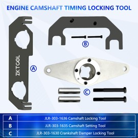 ZKTOOL 2065 Engine Camshaft Timing Locking Tool kit Compatible with Land Rover Discovery Sport Evoque 2.0T Jaguar F pace XE XF Petrol Engine,JLR-303-1636 JLR-303-1635 JLR-303-1630.