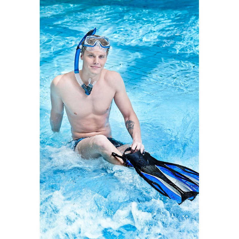 Aquatic Galeo Tauchermaske Schnorchelmaske Taucherbrille Tauchsport, Modell:Galeo/blau