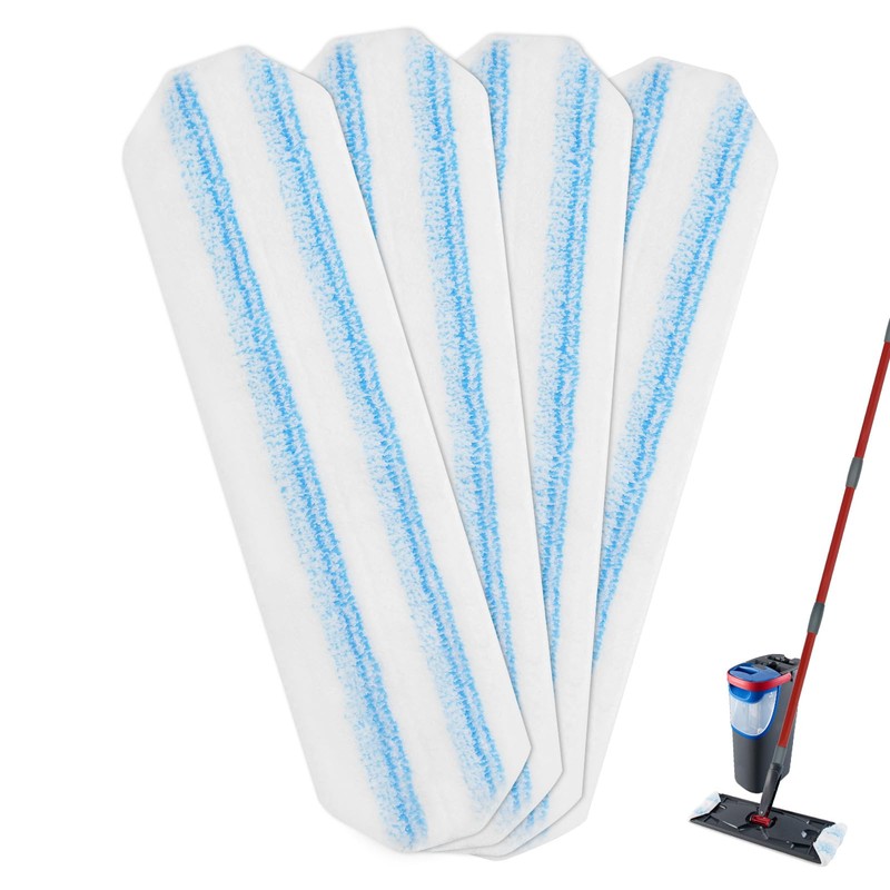 Mop Replacement Pads for Ocedar H2prO Flat Mop, 4 Pack