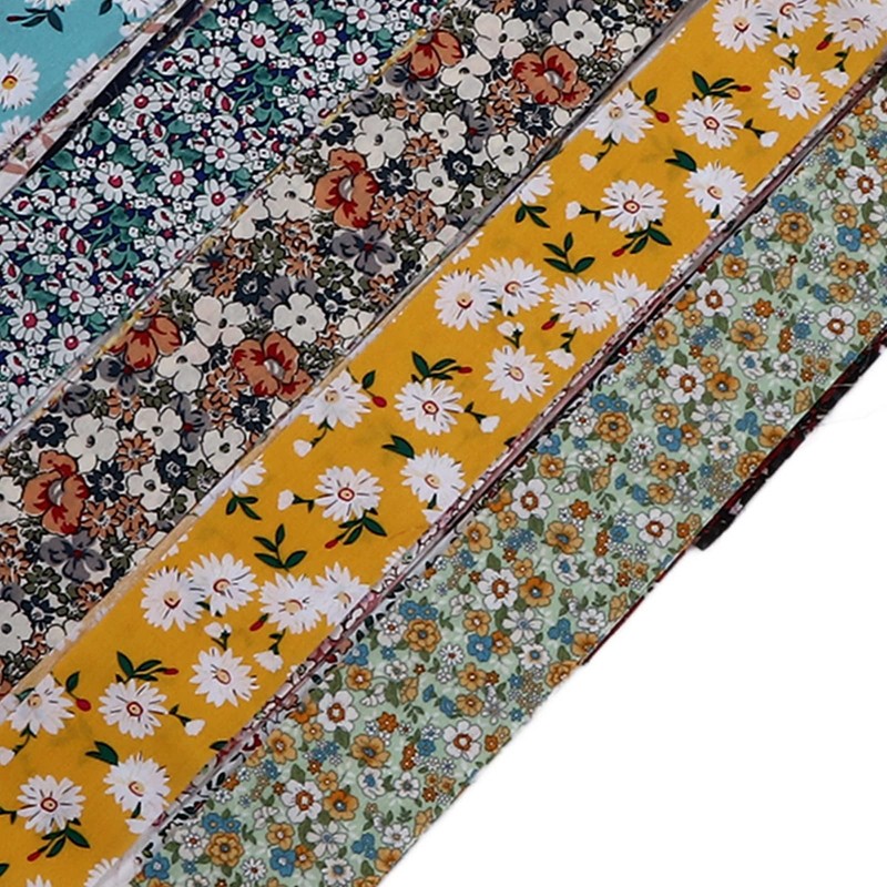Cyrank Jelly Cotton Fabric Patchwork Roll, Cotton Fabric Quilting Strips,