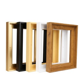 HUACANVAS Canvas Floater Frames,Canvas Floating Frame,Floater Frame for Canvas,Floater Frames for Canvas Paintings,Canvas Picture Frame (12"x16",Black)