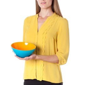 Guzzini My Fusion Blue and Orange 1.2 Quart Bowl