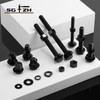 1/4-20 x 4 Hex Head Screw Bolt, Nuts, Flat &