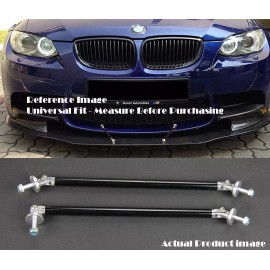 SDeelCase 1 Pair Black 9.5" Bumper Lip Diffuser Spoiler Splitter Strut Rod Bar For Ford