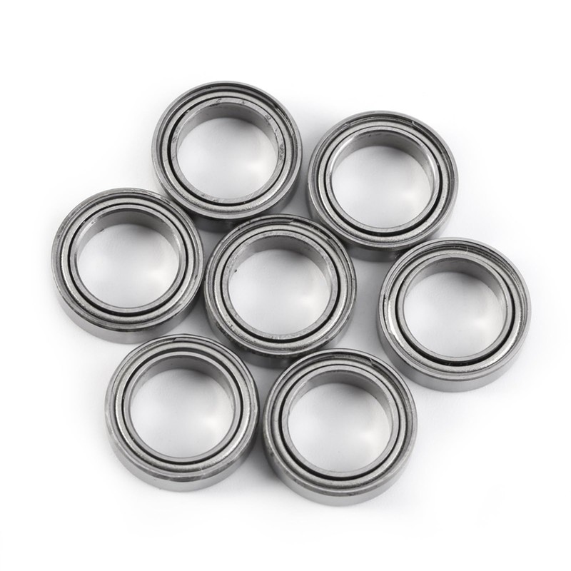 HilBeliFU 10Pcs 10x15x4mm Bearings, Double Shielded 6700ZZ Thin Bearing, Steel