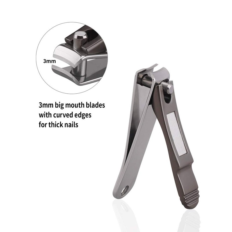 ILLILOTS Nail Clippers Set with Build-in Nail File, Durable Sharp