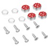 SHARE&CARE License Plate Frame Screw Set with Crystal Caps, Decorative