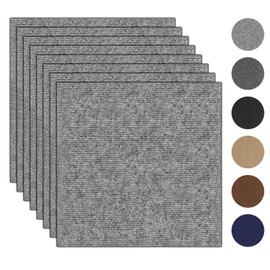20Pcs Carpet Tiles Peel and Stick 12”x 12” Non-Slip Self Adhesive Squares Carpet Floor Tile Reusable Waterproof Carpet for Living Room Bedroom