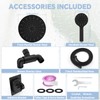 9 In Rain Shower Head with Handheld Wand, High Pressure