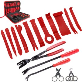 Auto Trim Removal Tool Kit,Car Door Panel Removal Clip Tools Auto Body Repair Tool Car Dent Puller Red-19