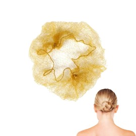 20 Pcs Hair Nets for Buns, Ballet Hair Net for Girls, Elastic Edge Mesh Bun Holder for Women, Nurse, Girls, Ballet Dancer, Hairnets for Bun(Golden, M)