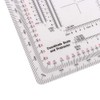 Vctitil Coordinate Scale Map Reading and Protractor,Acrylic Square Measuring Ruler