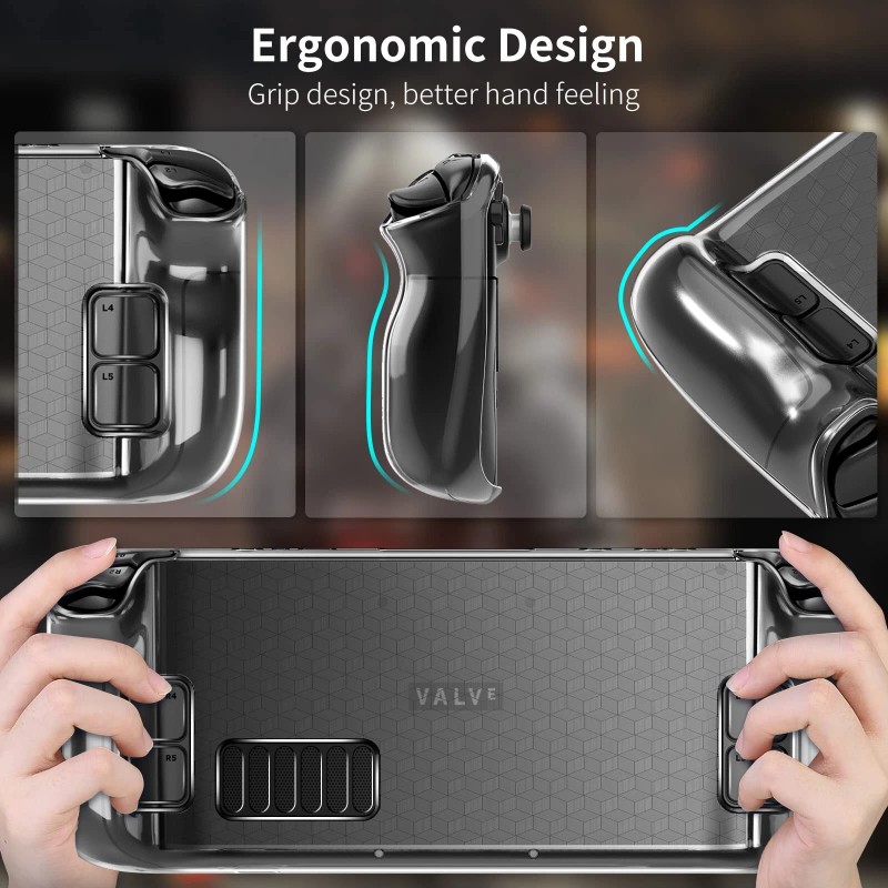 HEYSTOP Protective Case for Steam Deck, TPU Soft Cover Protector