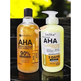 BOLAILI & LANSYADE 2-pc AHA Strong Brightening Serum & Lotion Vitamin C,E Skin Whitening USA Stock