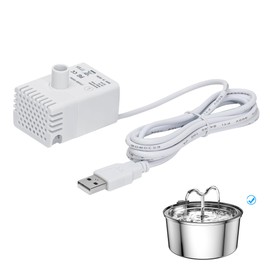 DOOOB Stainless Steel Cat Fountain Pump Replacement, Quiet Cat Water Pump for DOOOB Stainless Steel Cat Water Fountain, 0.9W Energy Consumption, Easy to Clean & Maintain