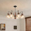 VILLCASE Retro Ceiling Canopy Black Metal with Hooks, Vintage Lamp