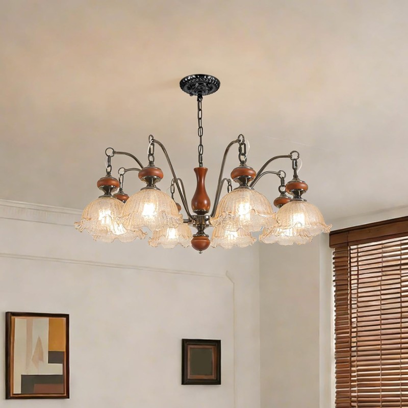 VILLCASE Retro Ceiling Canopy Black Metal with Hooks, Vintage Lamp