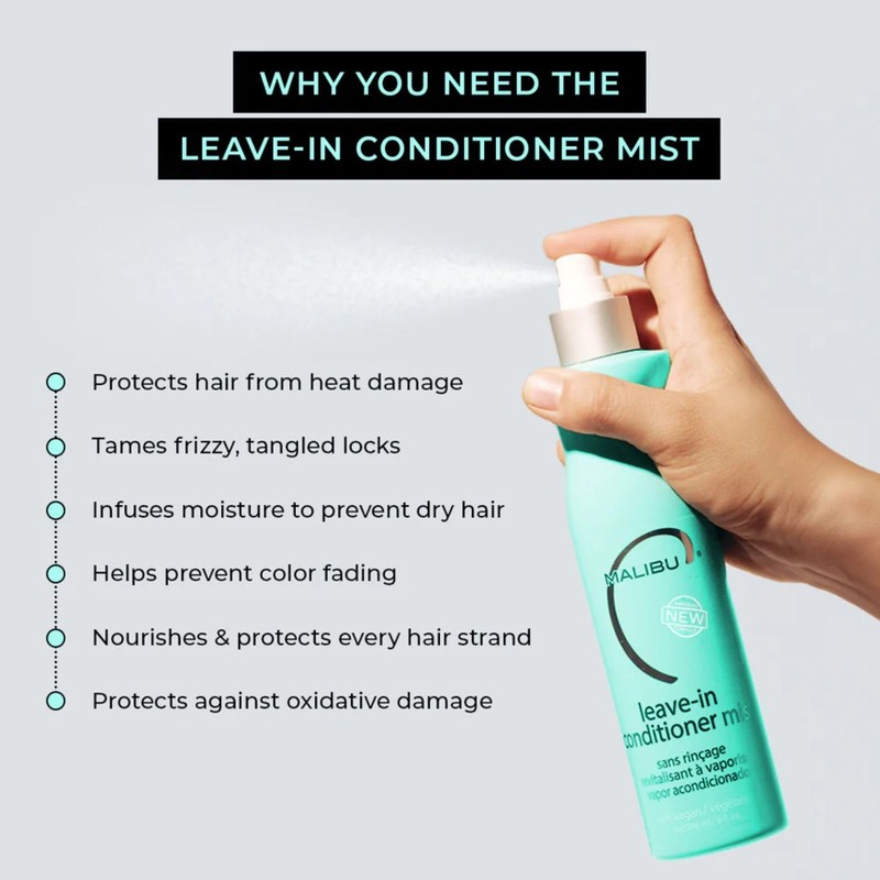 Malibu C Leave In Conditioner & Moisturizing Heat Protectant for