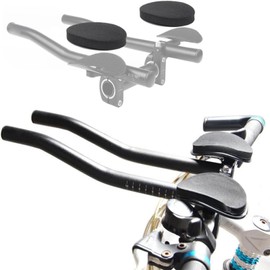 SensaBliss Bicycle Rest Handlebar Bicycle Relaxation Handlebar Aluminum Alloy Aerobar Clip-on Bar Auxiliary Handle TT Bar for Road Bike Cross Bike Mountain Bike Triathlon Bar