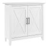Bush Key West Small Storage Cabinet with Doors in Pure