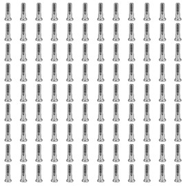 TSTRAUM Bicycle Spoke Nipples, Pack of 108 Brass Bicycle Mountain Bike Road Bike Spoke Nipples, Fit for 14G / 2 mm Diameter Spokes (Silver, 14 mm Length)