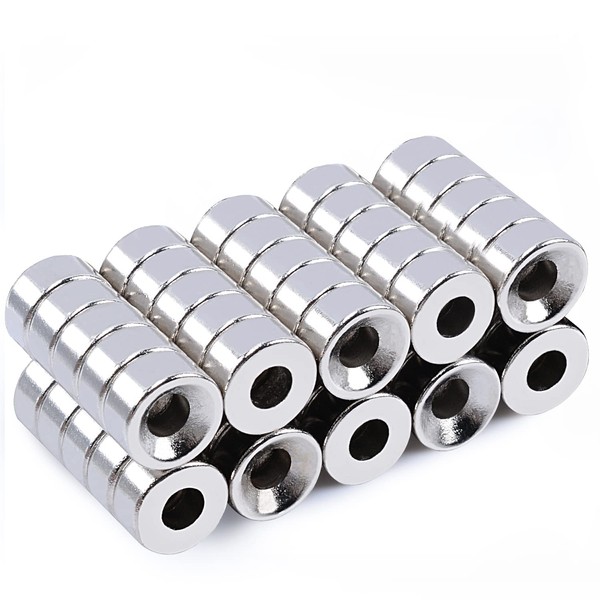 MIN CI 50 Pack Neodymium Magnet, 10x5mm Small Strong Magnets